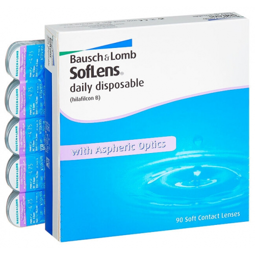 Контактные линзы Bausch&Lomb однодневные Soflens daily disposable (90 шт.)